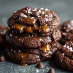 Double Chocolate Salted Caramel Cookies That Disappear Fast
