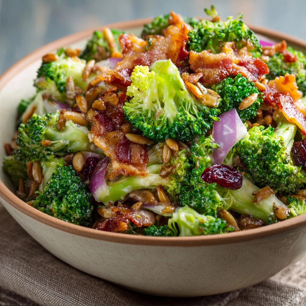 Easy Broccoli Bacon Salad Recipe from The Food Charlatan