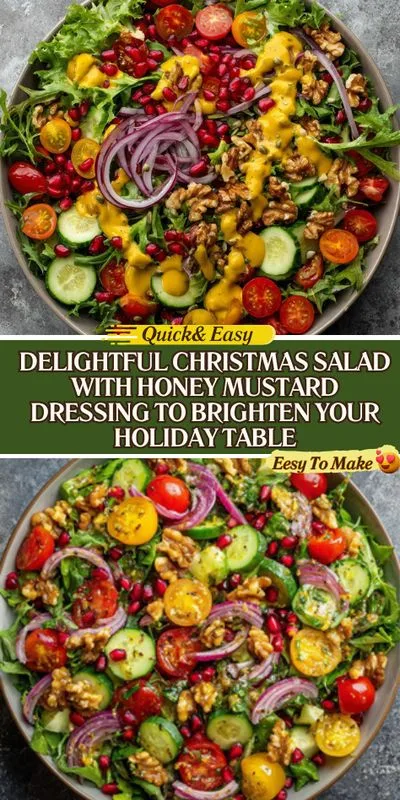 Festive Christmas Salad with Irresistible Honey Mustard Dressing