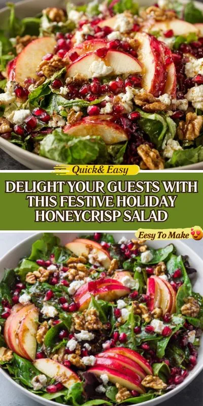 Festive Holiday Honeycrisp Salad is a Must-Try Delight! 2 Festive Holiday Honeycrisp Salad: A Refreshing Delight!