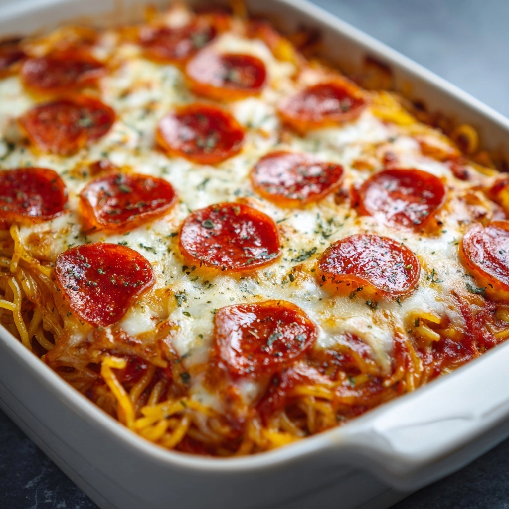 Kids' Favorite Pizza Spaghetti Casserole (Two Favorites in One)