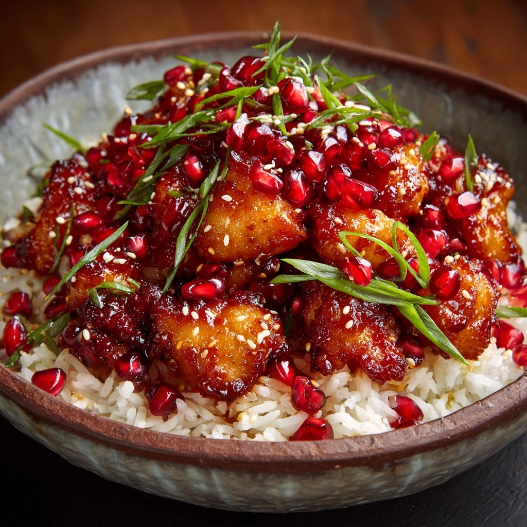 Pomegranate Sesame Chicken with Ginger Rice You’ll Love! 2 Pomegranate Sesame Chicken with Ginger Rice You’ll Crave