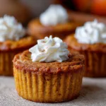 Pumpkin Pie Cupcakes: Enjoy Crustless Flavor Bliss! 3 Pumpkin Pie Cupcakes (No Crust, All the Flavor)