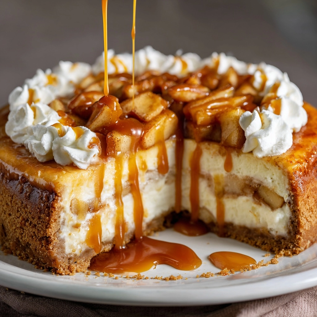 Salted Caramel Apple Pie Cheesecake for Epic Fall Cravings