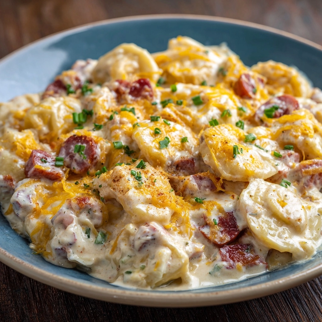 Savor the Comfort: Creamy Crockpot Pierogi Casserole with Kielbasa