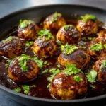 Savor the Flavor: Stuffed Meatballs in Rich Guinness Gravy!