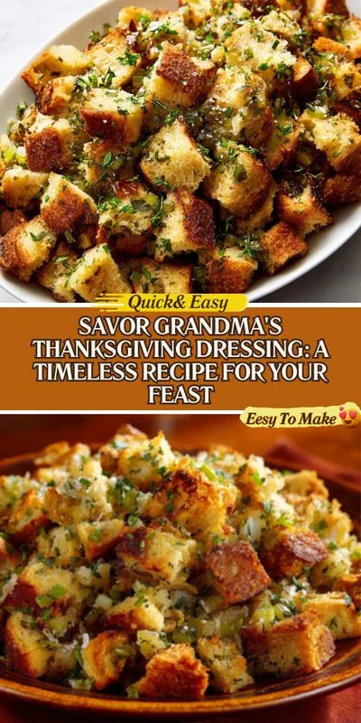 Savory Secrets of Grandma's Thanksgiving Dressing