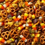 Scarecrow Crunch Snack Mix Recipe | Halloween Caramel Corn