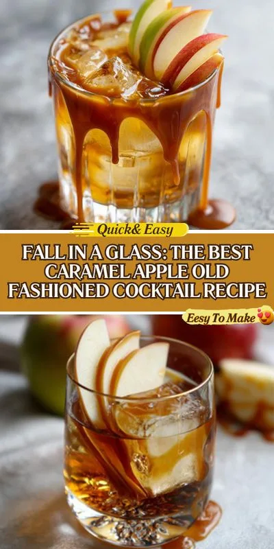 Sip into Fall: Discover the Best Caramel Apple Old Fashioned! 2 Sip into Fall: The Best Caramel Apple Old Fashioned Cocktail Recipe