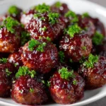 Sticky Cranberry Meatballs for the Easiest Party Appetizer