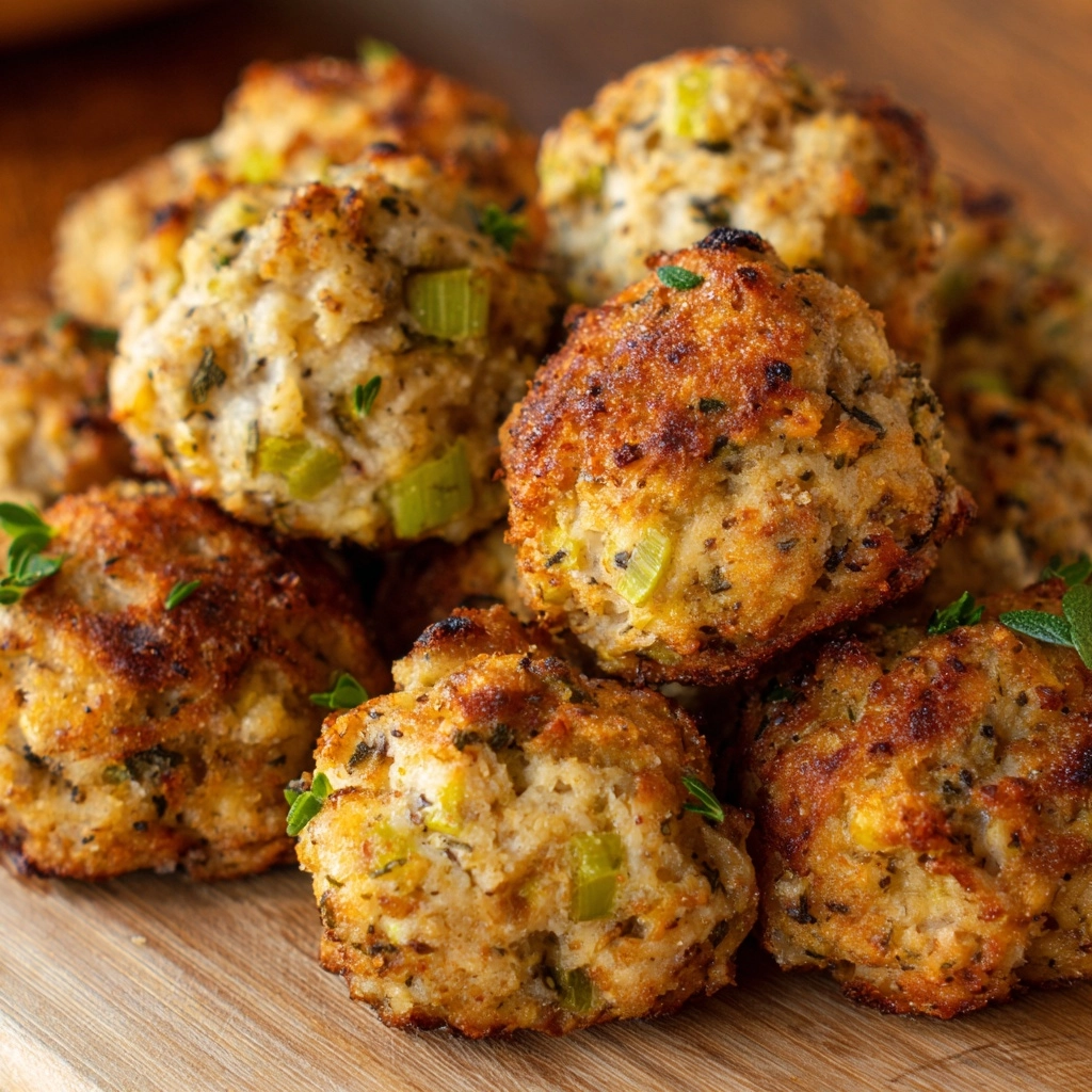 Turkey Stuffing Balls That Taste Like Thanksgiving Delights! 2 Turkey Stuffing Balls That Taste Like Thanksgiving in Every Bite