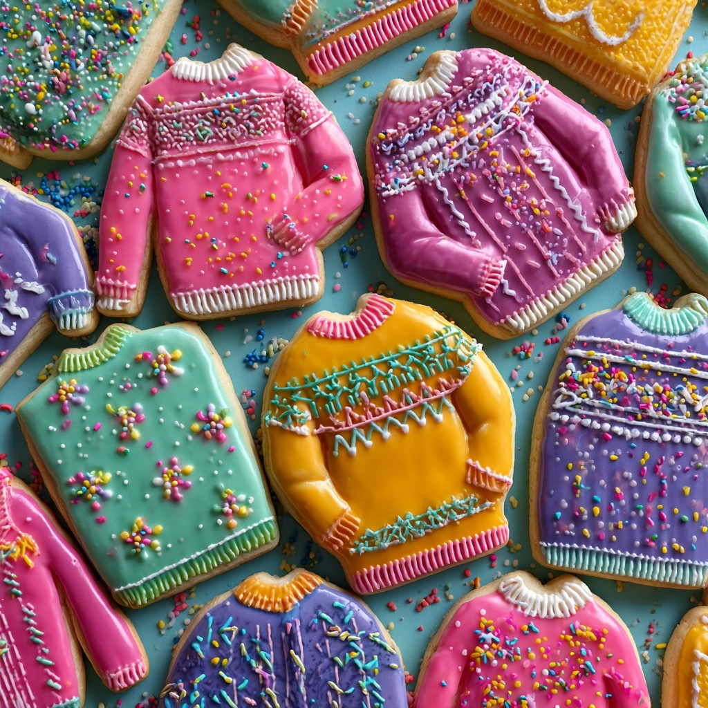Ugly Sweater Sugar Cookies: Decorate for Fun & Festivity! 2 Ugly Sweater Sugar Cookies (Fun & Festive Decorating)
