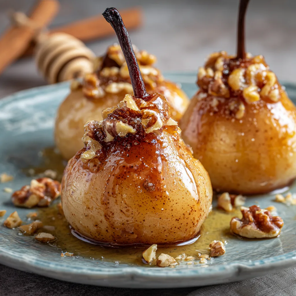 Baked Pears with Cinnamon and Honey