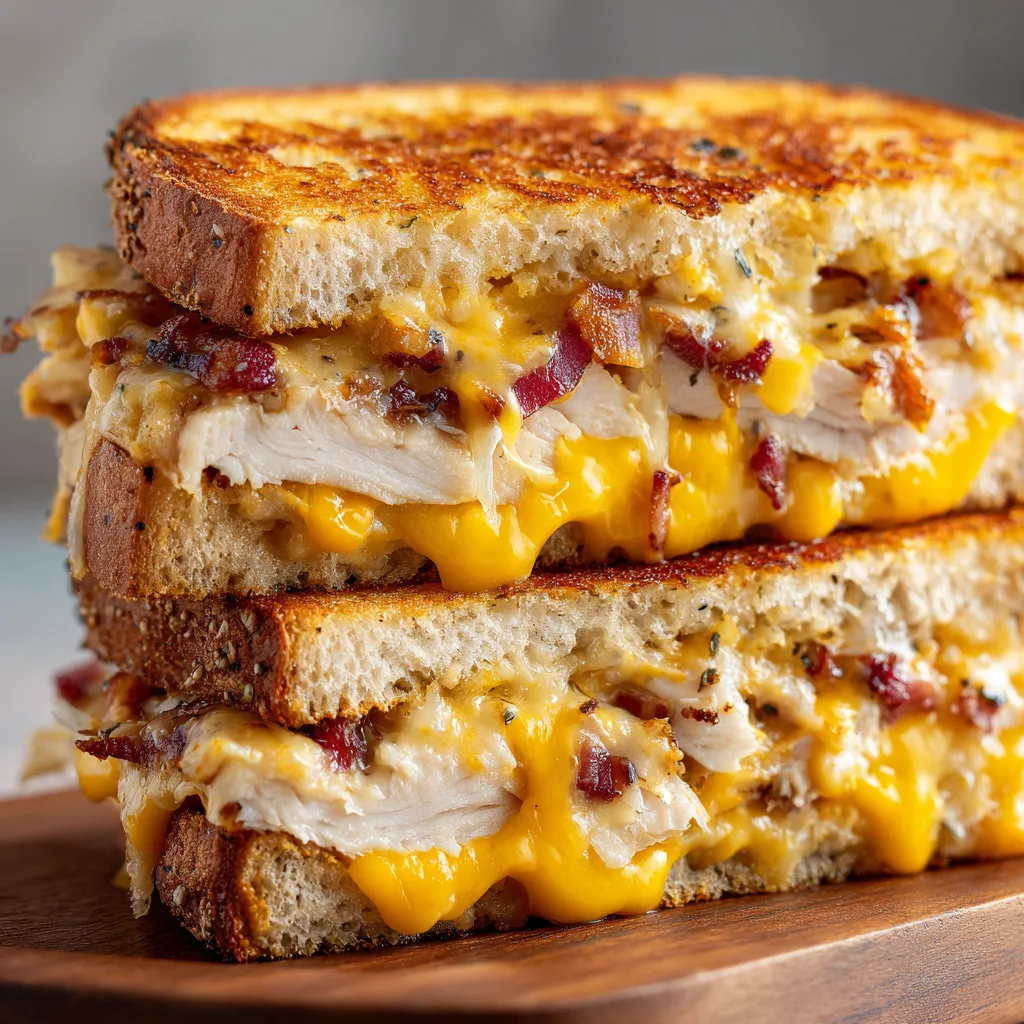 Cheddar and Bacon Turkey Melt on Sourdough
