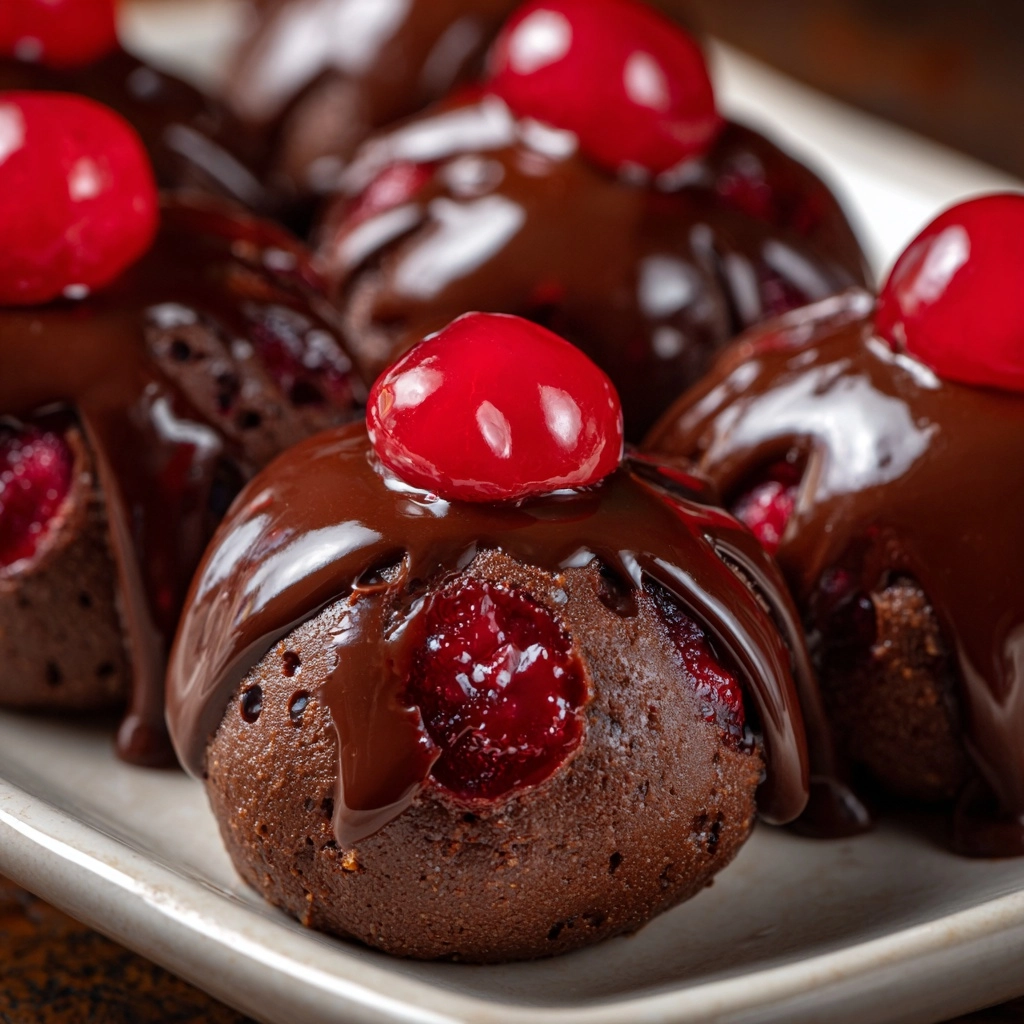 Chocolate Covered Cherry Brownie Bombs that Delight! 2 Chocolate Covered Cherry Brownie Bombs