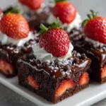 Chocolate Covered Strawberry Brownies