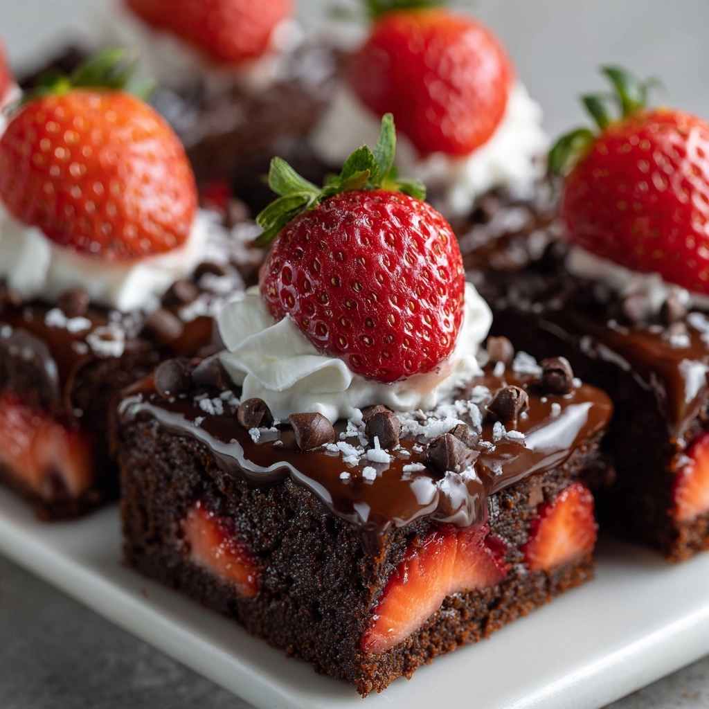 Chocolate Covered Strawberry Brownies