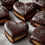 Chocolate Peanut Butter Valentine's Hearts