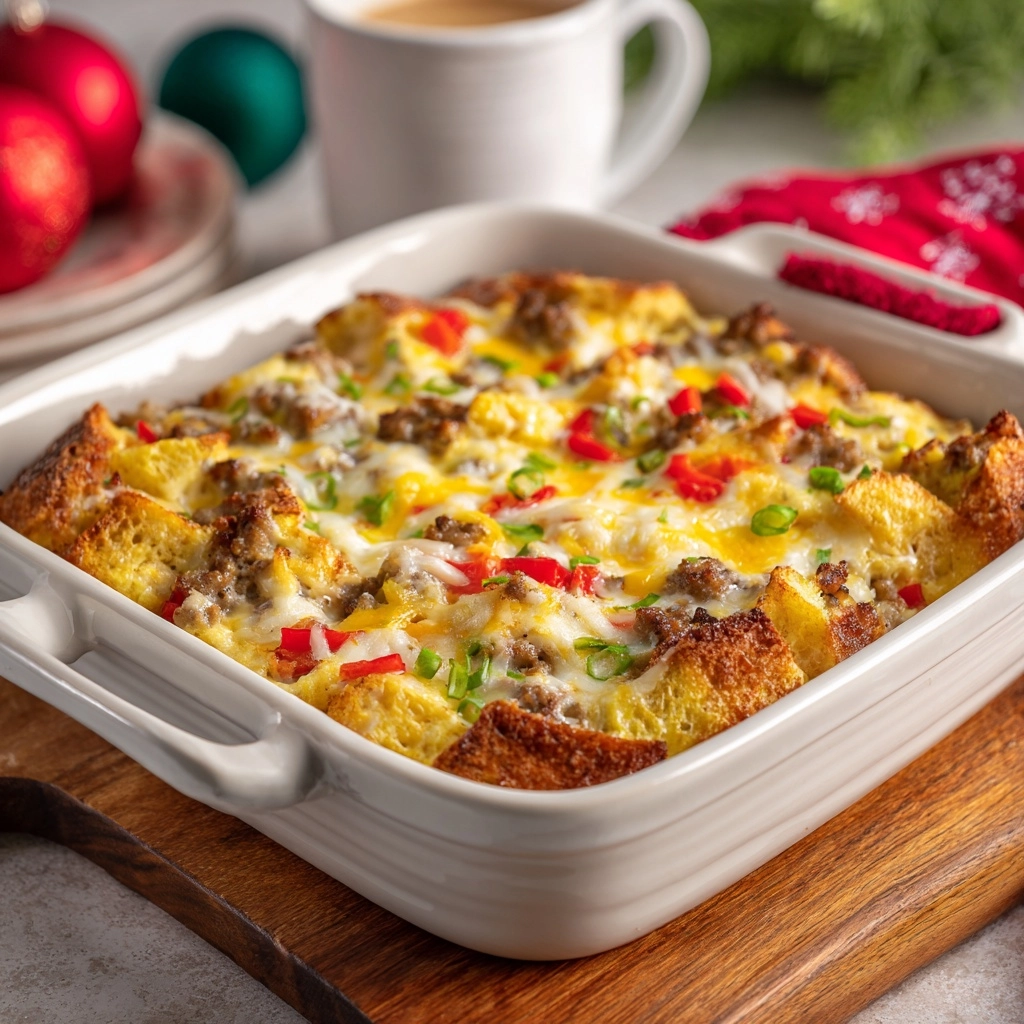 Christmas Breakfast Casserole | Festive, Hearty & Easy Holiday Recipe