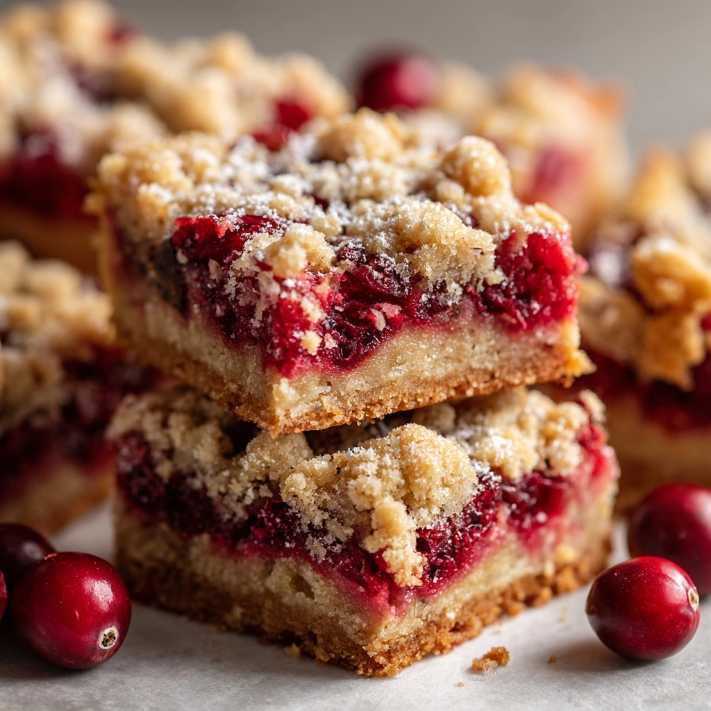 Cranberry Crumble Bars - Browned Butter Blondie
