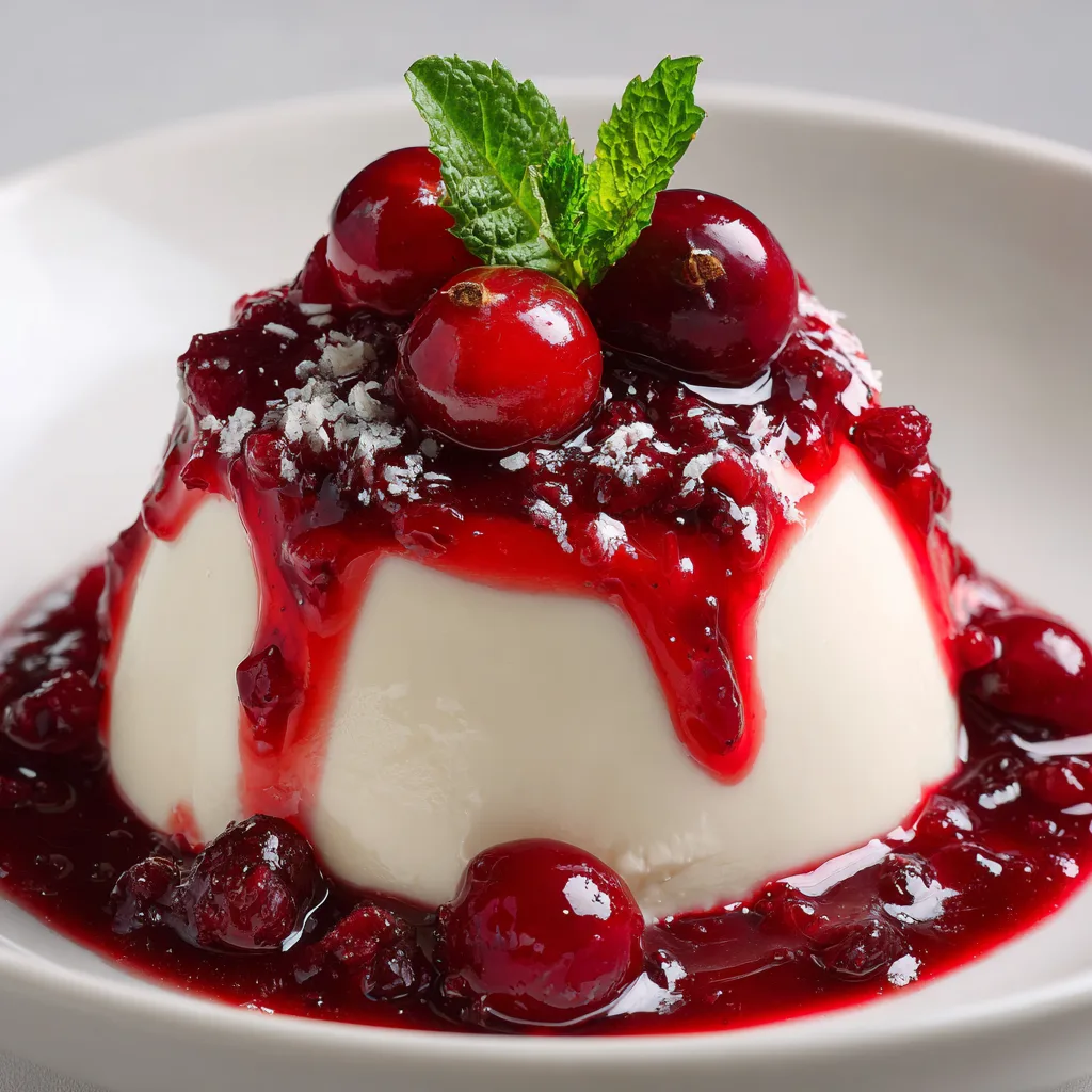 Cranberry Panna Cotta