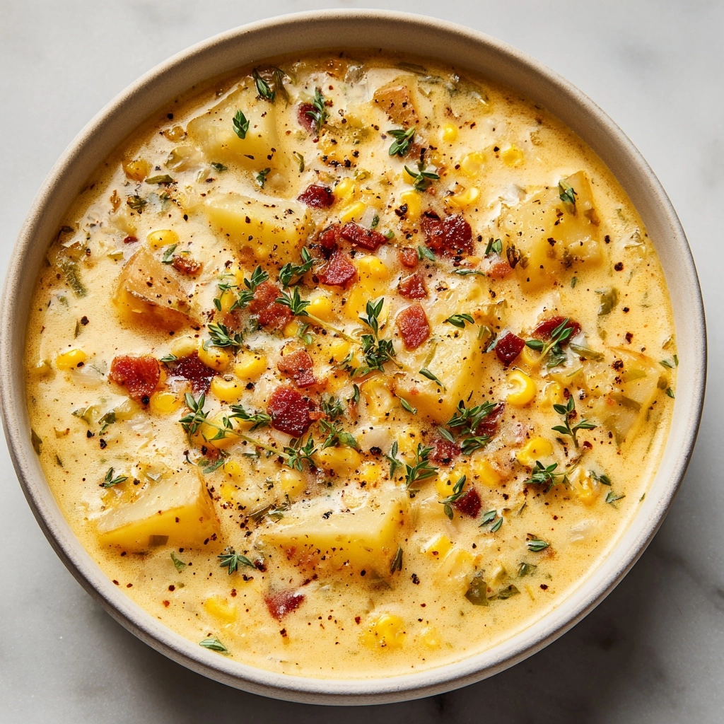 Creamy Corn Chowder Recipe.