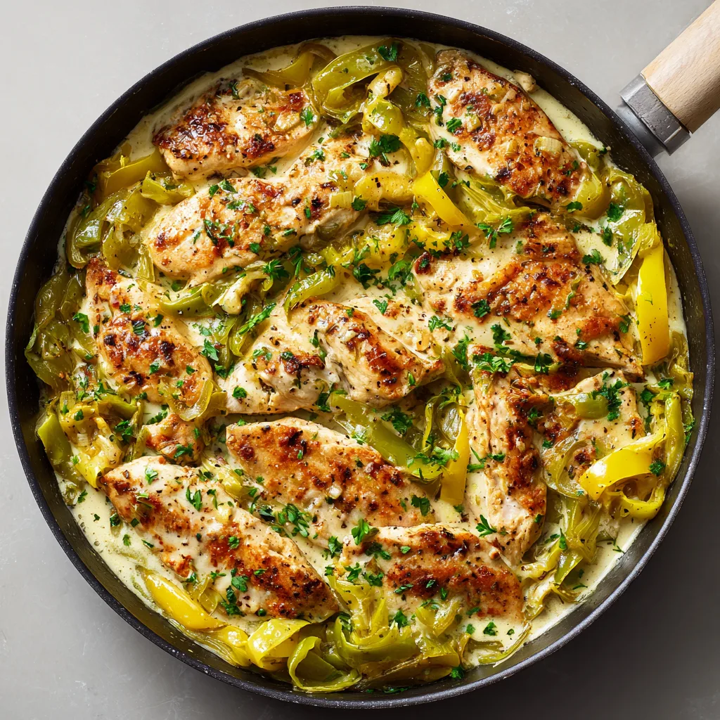 Creamy Pepperoncini Chicken Skillet: A Delightful Dinner! 2 Creamy Pepperoncini Chicken Skillet