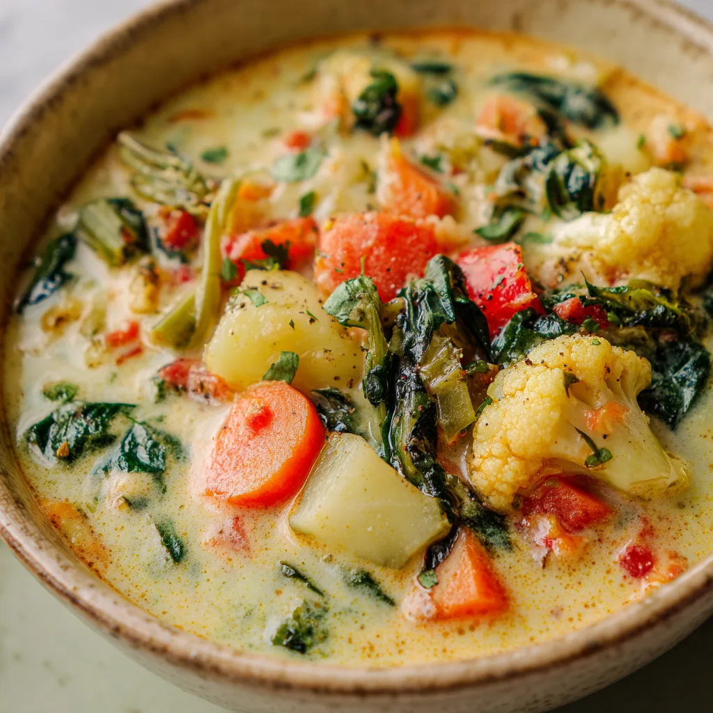 Creamy Vegetable Soup - 7 Vegetable Soup