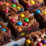 EASY Valentine's M&M's Brownies - Browned Butter Blondie