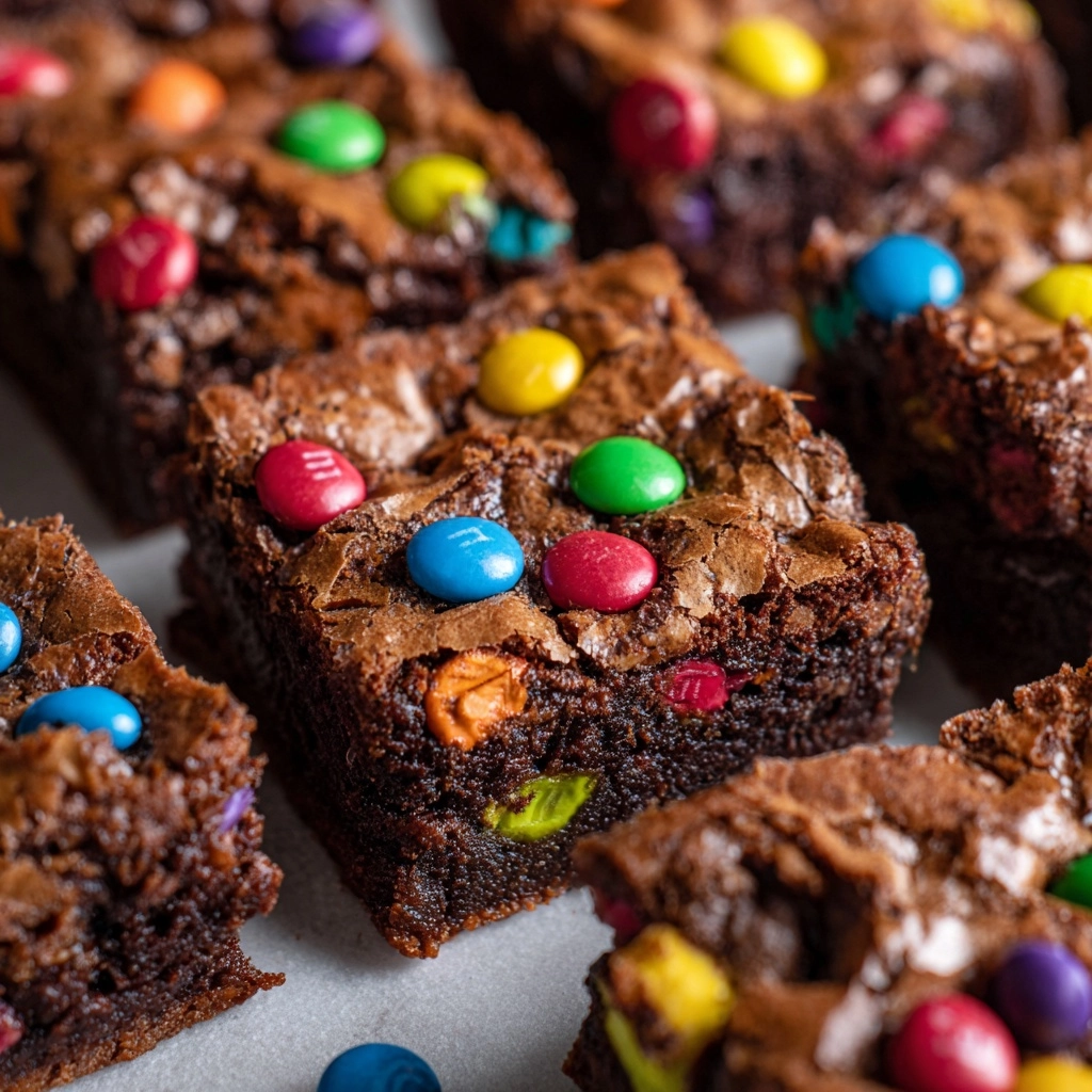 EASY Valentine's M&M's Brownies - Browned Butter Blondie