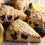 Earl Grey Blackberry Scones with Lemon Glaze Delight You! 3 Earl Grey Blackberry Scones with Lemon Glaze