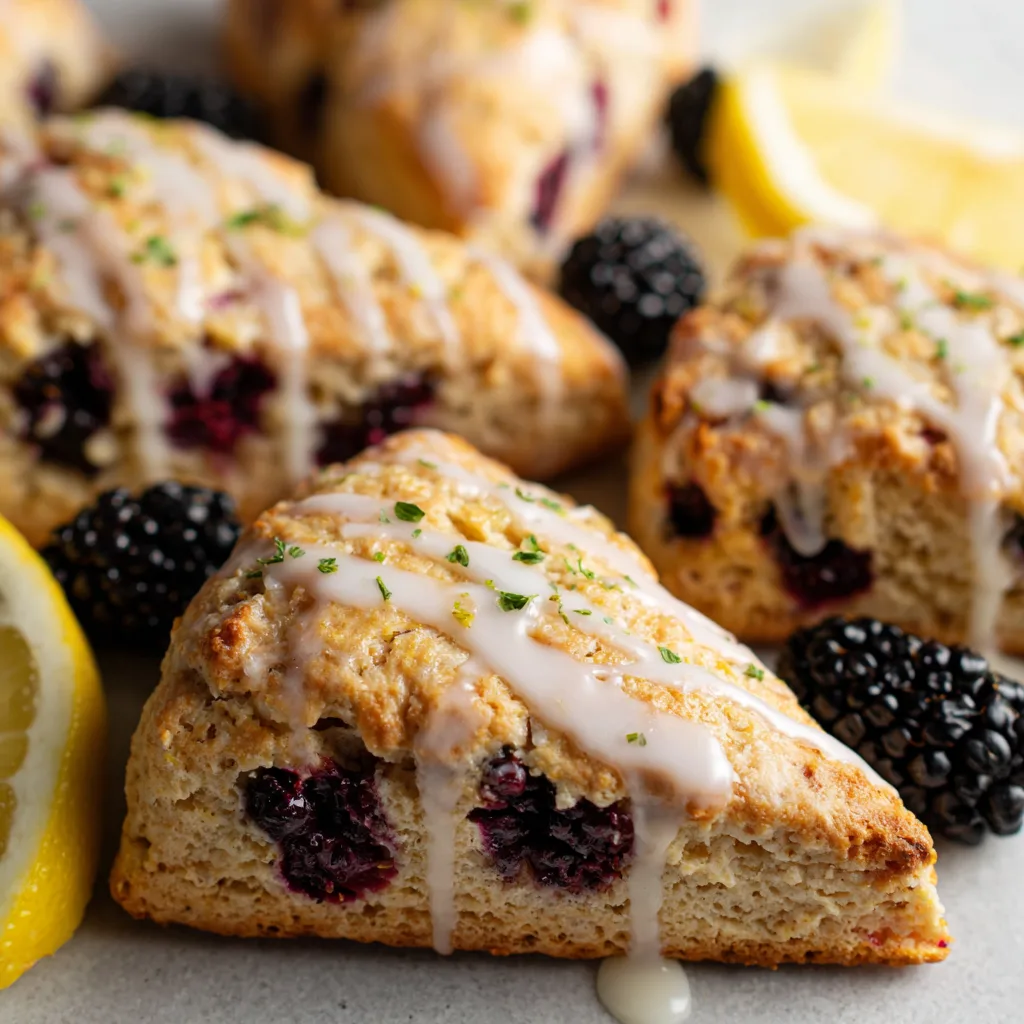 Earl Grey Blackberry Scones with Lemon Glaze Delight You! 2 Earl Grey Blackberry Scones with Lemon Glaze