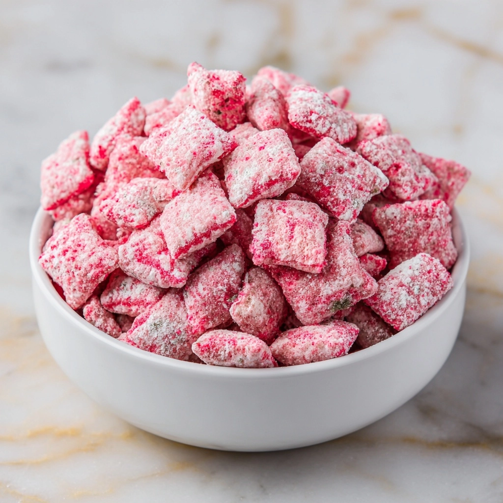 Fluffy Strawberry Shortcake Puppy Chow Delights Await You! 2 Fluffy Strawberry Shortcake Puppy Chow