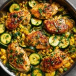 Garlic Butter Chicken with Zucchini and Corn - One-Pan, 30-Minute Meal