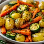 Garlic Herb Roasted Potatoes Recipe with Carrots and Zucchini – Roasted Vegetables Recipe