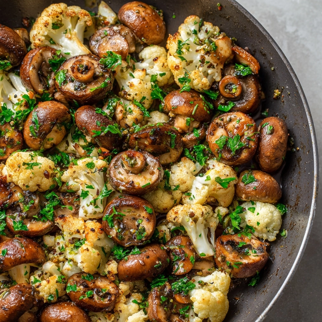 Garlic Mushrooms Cauliflower Skillet Recipe – Mushrooms Cauliflower Recipe