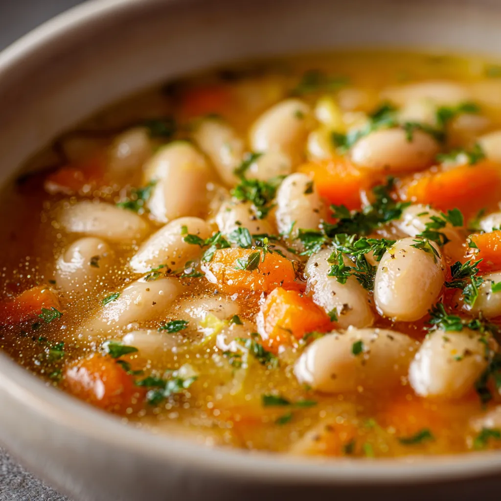 Greek White Bean Soup With Garlic & Lemon - Real Greek Recipes
