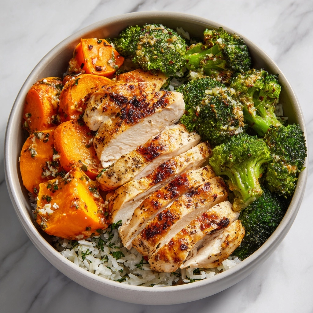Healthy Chicken & Sweet Potato Rice Bowl