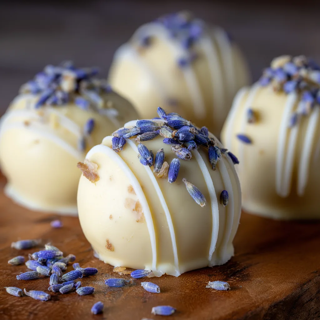 Honey Lavender White Chocolate Truffles: Indulge in Bliss! 2 Honey Lavender White Chocolate Truffles
