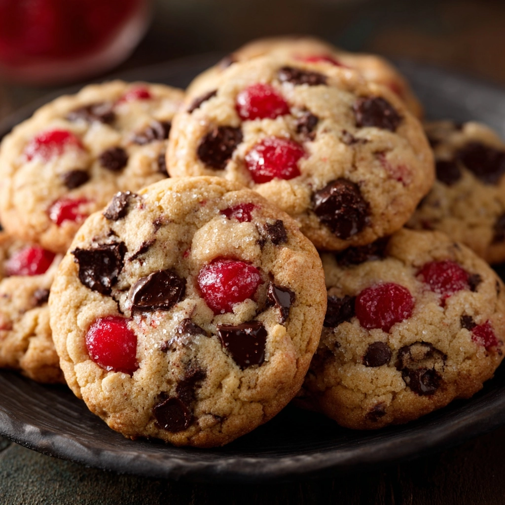 Maraschino Cherry Chocolate Chip Cookies