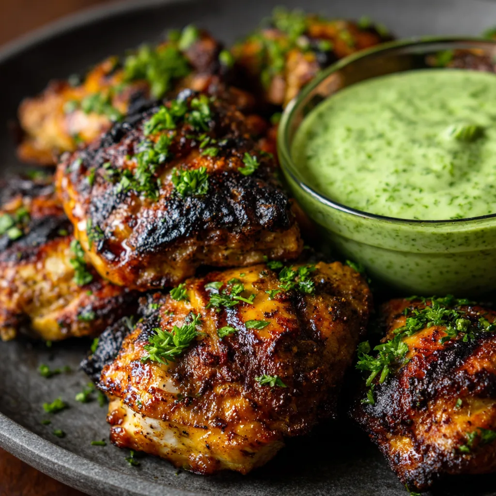 Peruvian Grilled Chicken with Creamy Green Sauce delights your taste buds! 2 Peruvian Grilled Chicken with Creamy Green Sauce is packed with flavor and the perfect way to add so