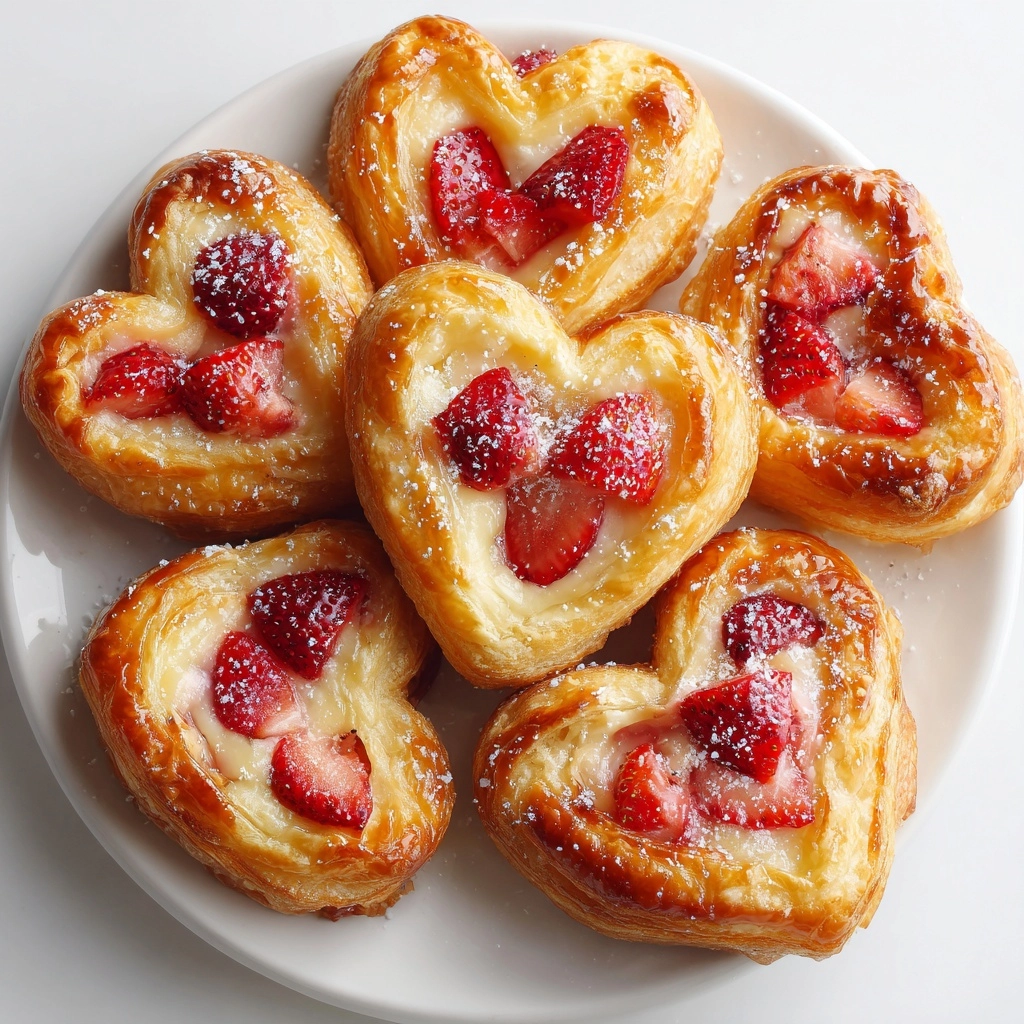 STRAWBERRY CREAM CHEESE HEART DANISHES