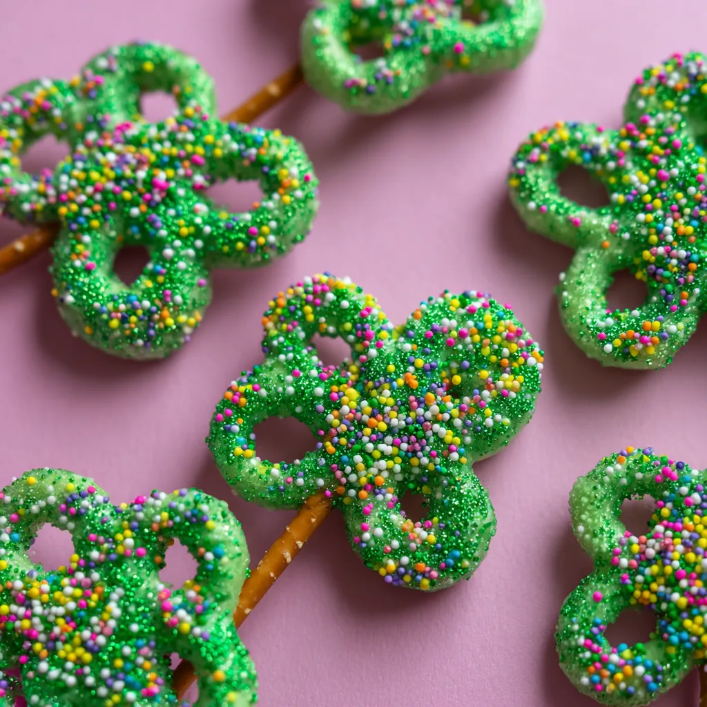 Shamrock Pretzel Pops