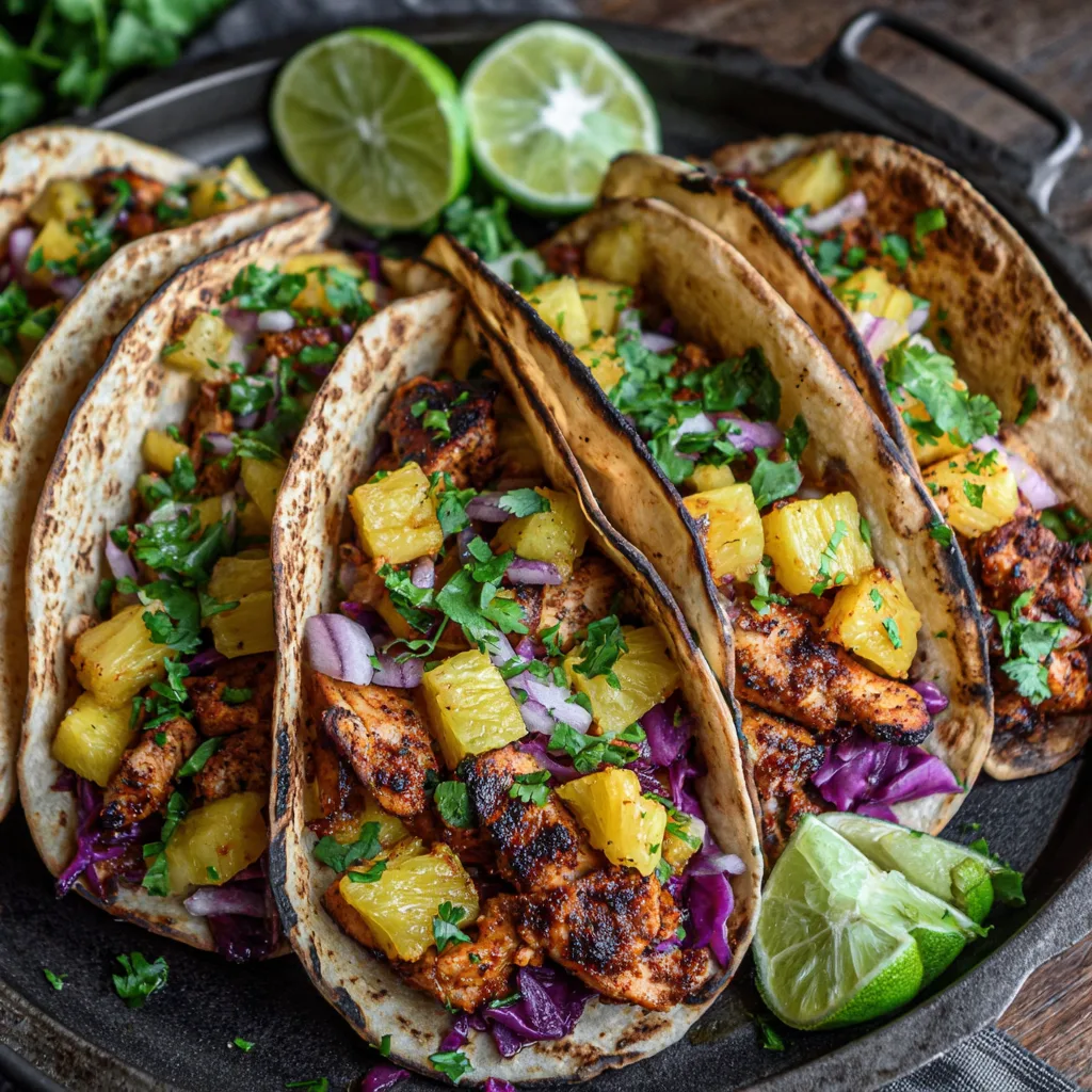 Sheet Pan Chicken, Chipotle & Pineapple Tacos You'll Love! 2 Sheet Pan Chicken, Chipotle & Pineapple Tacos