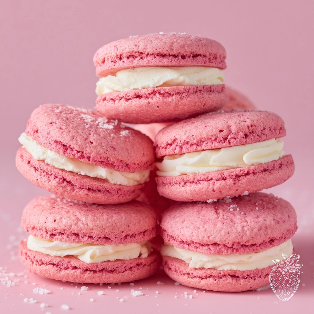 Soft Strawberry Cake Mix Sandwich Cookies - Baking with Blondie