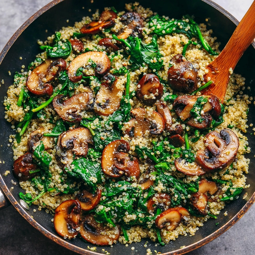 Spinach Mushroom Quinoa Recipe – Quinoa Skillet Recipe