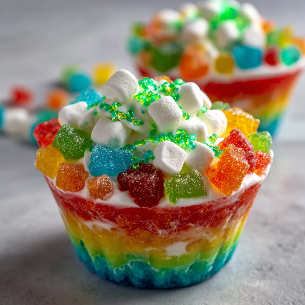 St. Patrick's Day Rainbow Snack Cups - Momdot.com