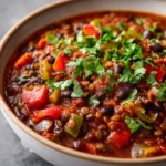 Vegan Black Bean & Lentil Chili