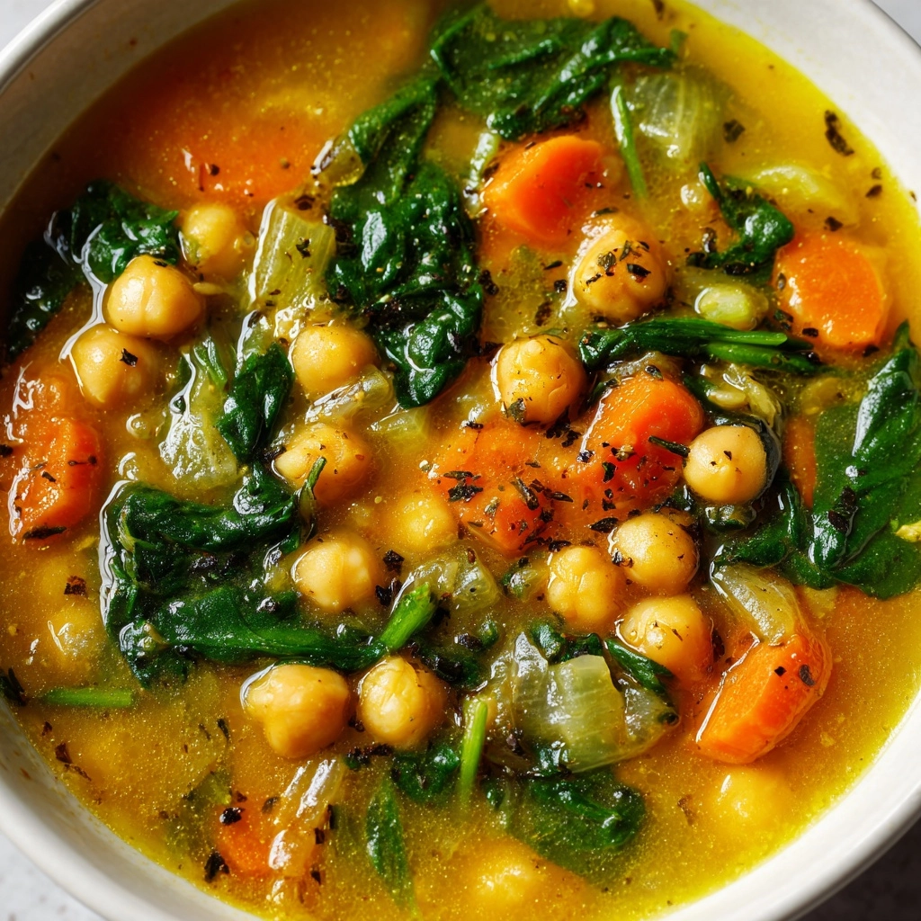 Vegan Garlic Chickpea Soup