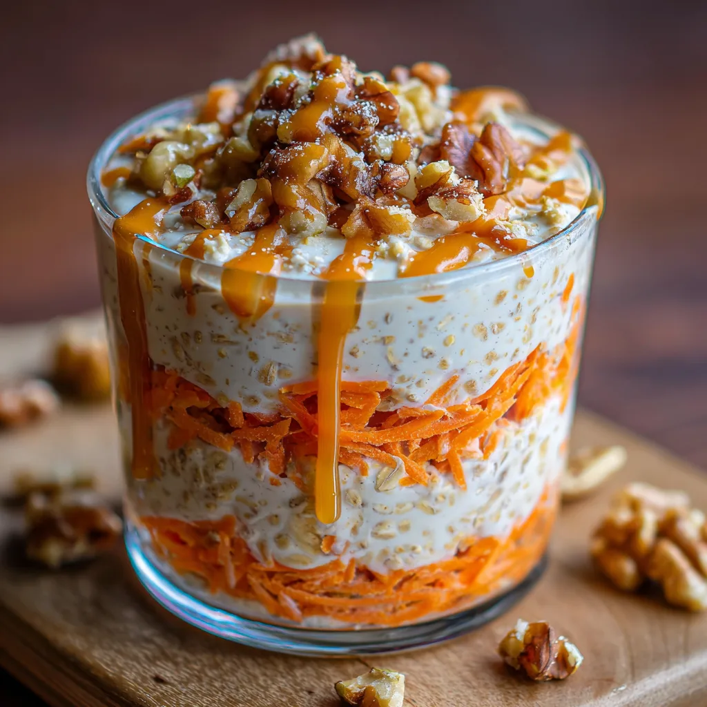 Carrot Cake Overnight Oats (Spring Breakfast)